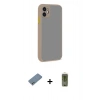 MARSİLYAN™- iPhone 12 Kılıf Ahenk Çizgi Serisi - Siyah Joko Magic 5D Hayalet Cam + Shine Kamera Lens Koruma Cam - GS
