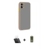 MARSİLYAN™- iPhone 12 Kılıf Ahenk Çizgi Serisi - Siyah Joko Magic 5D Hayalet Cam + Kamera Lens Koruma Cam - SF