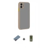 MARSİLYAN™- iPhone 12 Kılıf Ahenk Çizgi Serisi - Siyah Joko Magic 5D Hayalet Cam + Metal Kamera Lens Koruma Cam - KI
