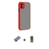 MARSİLYAN™- iPhone 12 Kılıf Ahenk Çizgi Serisi - Siyah Joko Magic 5D Hayalet Cam + Metal Kamera Lens Koruma Cam - KI
