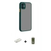 MARSİLYAN™- iPhone 12 Kılıf Ahenk Çizgi Serisi - Siyah Joko Magic 5D Hayalet Cam + Renkli Kamera Lens Koruma Cam - SI