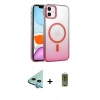 MARSİLYAN™- iPhone 12 Kılıf Ahenk Doku Özel Seri - Siyah Joko Magic 5D Hayalet Cam + Raze Metal Kamera Lens - MI