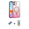 MARSİLYAN™- iPhone 12 Kılıf Ahenk Doku Özel Seri - Siyah Polymer Nano Ekran Koruyucu + Shine Kamera Lens Koruma Cam - GD