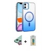 MARSİLYAN™- iPhone 12 Kılıf Ahenk Doku Özel Seri - Siyah Polymer Nano Ekran Koruyucu + Raze Metal Kamera Lens - KI