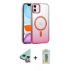 MARSİLYAN™- iPhone 12 Kılıf Ahenk Doku Özel Seri - Siyah Polymer Nano Ekran Koruyucu + Raze Metal Kamera Lens - KI