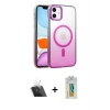 MARSİLYAN™- iPhone 12 Kılıf Ahenk Doku Özel Seri - Siyah Polymer Nano Ekran Koruyucu + Kamera Lens Koruma Cam - SF