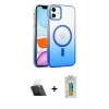 MARSİLYAN™- iPhone 12 Kılıf Ahenk Doku Özel Seri - Siyah Polymer Nano Ekran Koruyucu + Kamera Lens Koruma Cam - SF