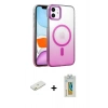 MARSİLYAN™- iPhone 12 Kılıf Ahenk Doku Özel Seri - Siyah Polymer Nano Ekran Koruyucu + Renkli Kamera Lens Koruma Cam - TU
