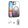 MARSİLYAN™- iPhone 12 Kılıf Ahenk Doku Özel Seri - Siyah Polymer Nano Ekran Koruyucu + Renkli Kamera Lens Koruma Cam - TU