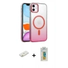 MARSİLYAN™- iPhone 12 Kılıf Ahenk Doku Özel Seri - Siyah Polymer Nano Ekran Koruyucu + Renkli Kamera Lens Koruma Cam - TU