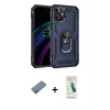 MARSİLYAN™- iPhone 12 Kılıf Ahenk Klasik Koleksiyonu - Şeffaf Pasifik Cam Ekran Koruyucu + Shine Kamera Lens Koruma Cam - GI