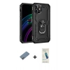 MARSİLYAN™- iPhone 12 Kılıf Ahenk Klasik Koleksiyonu - Şeffaf Pasifik Cam Ekran Koruyucu + Shine Kamera Lens Koruma Cam - GI
