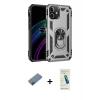 MARSİLYAN™- iPhone 12 Kılıf Ahenk Klasik Koleksiyonu - Şeffaf Pasifik Cam Ekran Koruyucu + Metal Kamera Lens Koruma Cam - MI