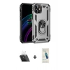 MARSİLYAN™- iPhone 12 Kılıf Ahenk Klasik Koleksiyonu - Şeffaf Pasifik Cam Ekran Koruyucu + Şeffaf Kamera Lens Koruma Cam