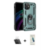 MARSİLYAN™- iPhone 12 Kılıf Ahenk Klasik Koleksiyonu - Şeffaf Pasifik Cam Ekran Koruyucu + Şeffaf Kamera Lens Koruma Cam
