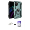 MARSİLYAN™- iPhone 12 Kılıf Ahenk Klasik Koleksiyonu - Siyah Bilvis 5in1 3D Magic Cam Ekran Koruyucu + Renkli Kamera Lens Koruma Cam - TU