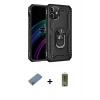 MARSİLYAN™- iPhone 12 Kılıf Ahenk Klasik Koleksiyonu - Siyah Joko Magic 5D Hayalet Cam + Shine Kamera Lens Koruma Cam - GI