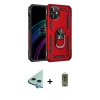 MARSİLYAN™- iPhone 12 Kılıf Ahenk Klasik Koleksiyonu - Siyah Joko Magic 5D Hayalet Cam + Raze Metal Kamera Lens - MI