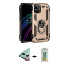 MARSİLYAN™- iPhone 12 Kılıf Ahenk Klasik Koleksiyonu - Siyah Polymer Nano Ekran Koruyucu + Raze Metal Kamera Lens - KI