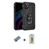 MARSİLYAN™- iPhone 12 Kılıf Ahenk Klasik Koleksiyonu - Siyah Polymer Nano Ekran Koruyucu + Metal Kamera Lens Koruma Cam - MI