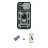 MARSİLYAN™- iPhone 12 Kılıf Ahenk Klasik - Şeffaf Pasifik Cam Ekran Koruyucu + Shine Kamera Lens Koruma Cam - MI