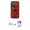 MARSİLYAN™- iPhone 12 Kılıf Ahenk Klasik - Siyah Bilvis 5in1 3D Magic Cam Ekran Koruyucu + Rainbow Kamera Lens Koruma Cam - MR