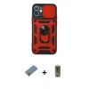 MARSİLYAN™- iPhone 12 Kılıf Ahenk Klasik - Siyah Joko Magic 5D Hayalet Cam + Metal Kamera Lens Koruma Cam - AKYL