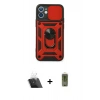 MARSİLYAN™- iPhone 12 Kılıf Ahenk Klasik - Siyah Joko Magic 5D Hayalet Cam + Kamera Lens Koruma Cam - SF