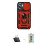 MARSİLYAN™- iPhone 12 Kılıf Ahenk Klasik - Siyah Polymer Nano Ekran Koruyucu + Kamera Lens Koruma Cam - SF