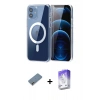MARSİLYAN™- iPhone 12 Kılıf Ahenk Minimal Serisi - Siyah Bilvis 5in1 3D Magic Cam Ekran Koruyucu + Metal Kamera Lens Koruma Cam - GD