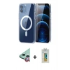 MARSİLYAN™- iPhone 12 Kılıf Ahenk Minimal Serisi - Siyah Polymer Nano Ekran Koruyucu + Raze Metal Kamera Lens - KI