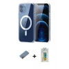 MARSİLYAN™- iPhone 12 Kılıf Ahenk Minimal Serisi - Siyah Polymer Nano Ekran Koruyucu + Shine Kamera Lens Koruma Cam - PE