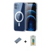MARSİLYAN™- iPhone 12 Kılıf Ahenk Minimal Serisi - Siyah Polymer Nano Ekran Koruyucu + Shine Kamera Lens Koruma Cam - SABE