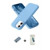 MARSİLYAN™- iPhone 12 Kılıf Ahenk Serisi - Şeffaf Pasifik Cam Ekran Koruyucu + Shine Kamera Lens Koruma Cam - GI