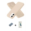 MARSİLYAN™- iPhone 12 Kılıf Ahenk Serisi - Şeffaf Pasifik Cam Ekran Koruyucu + Shine Kamera Lens Koruma Cam - GI