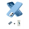 MARSİLYAN™- iPhone 12 Kılıf Ahenk Serisi - Şeffaf Pasifik Cam Ekran Koruyucu + Metal Kamera Lens Koruma Cam - GD