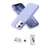 MARSİLYAN™- iPhone 12 Kılıf Ahenk Serisi - Şeffaf Pasifik Cam Ekran Koruyucu + Rainbow Kamera Lens Koruma Cam - MR