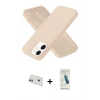 MARSİLYAN™- iPhone 12 Kılıf Ahenk Serisi - Şeffaf Pasifik Cam Ekran Koruyucu + Rainbow Kamera Lens Koruma Cam - MR