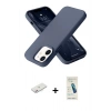 MARSİLYAN™- iPhone 12 Kılıf Ahenk Serisi - Şeffaf Pasifik Cam Ekran Koruyucu + Renkli Kamera Lens Koruma Cam - PE