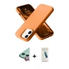 MARSİLYAN™- iPhone 12 Kılıf Ahenk Serisi - Şeffaf Pasifik Cam Ekran Koruyucu + Raze Metal Kamera Lens - KI