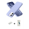 MARSİLYAN™- iPhone 12 Kılıf Ahenk Serisi - Şeffaf Pasifik Cam Ekran Koruyucu + Renkli Kamera Lens Koruma Cam - SI