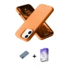 MARSİLYAN™- iPhone 12 Kılıf Ahenk Serisi - Siyah Bilvis 5in1 3D Magic Cam Ekran Koruyucu + Shine Kamera Lens Koruma Cam - GI
