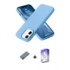 MARSİLYAN™- iPhone 12 Kılıf Ahenk Serisi - Siyah Bilvis 5in1 3D Magic Cam Ekran Koruyucu + Shine Kamera Lens Koruma Cam - GI