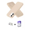 MARSİLYAN™- iPhone 12 Kılıf Ahenk Serisi - Siyah Bilvis 5in1 3D Magic Cam Ekran Koruyucu + Rainbow Kamera Lens Koruma Cam - MR