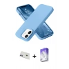 MARSİLYAN™- iPhone 12 Kılıf Ahenk Serisi - Siyah Bilvis 5in1 3D Magic Cam Ekran Koruyucu + Rainbow Kamera Lens Koruma Cam - MR