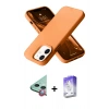 MARSİLYAN™- iPhone 12 Kılıf Ahenk Serisi - Siyah Bilvis 5in1 3D Magic Cam Ekran Koruyucu + Raze Metal Kamera Lens - KI