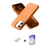 MARSİLYAN™- iPhone 12 Kılıf Ahenk Serisi - Siyah Bilvis 5in1 3D Magic Cam Ekran Koruyucu + Renkli Kamera Lens Koruma Cam - SI