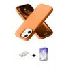 MARSİLYAN™- iPhone 12 Kılıf Ahenk Serisi - Siyah Bilvis 5in1 3D Magic Cam Ekran Koruyucu + Renkli Kamera Lens Koruma Cam - YL