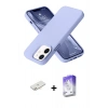 MARSİLYAN™- iPhone 12 Kılıf Ahenk Serisi - Siyah Bilvis 5in1 3D Magic Cam Ekran Koruyucu + Renkli Kamera Lens Koruma Cam - YL