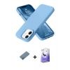 MARSİLYAN™- iPhone 12 Kılıf Ahenk Serisi - Siyah Bilvis 5in1 5D Magic Hayalet Cam Ekran Koruyucu + Metal Kamera Lens Koruma Cam - GD